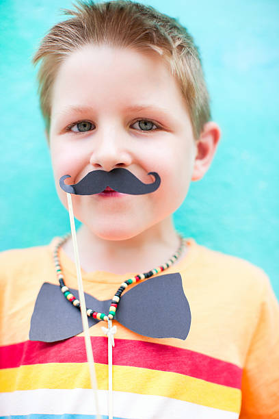 istock Cute boy with party accessories 153205645