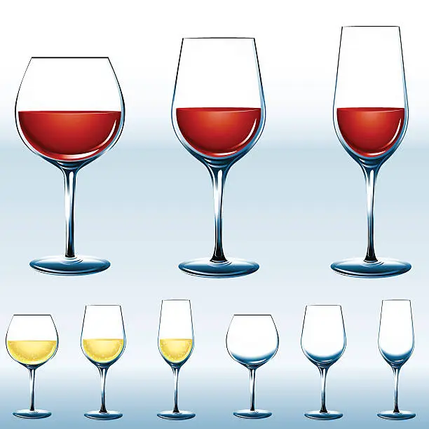 Vector illustration of wineglass