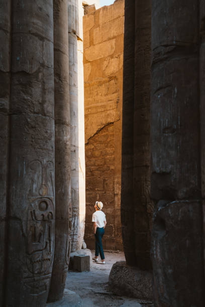 istock Asian Young Man Travelling in Karnak Temple 1532086060