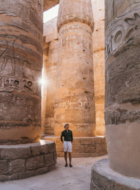 istock Asian Young Man Travelling in Karnak Temple 1532089138