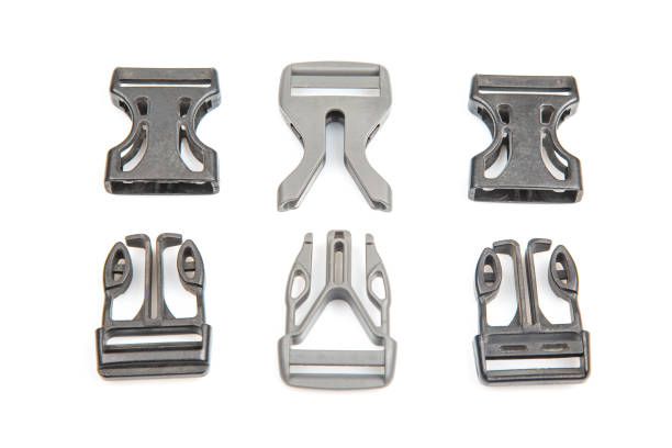 istock Fastex plastic clip for backpacks, bags, nylon belts on a white background. items and accessories for clothing and fixing tourist equipment 1532101893
