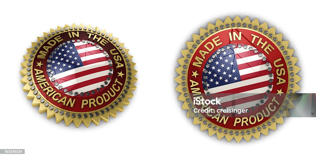 Made in the USA Seal - Photo de Drapeau américain libre de droits