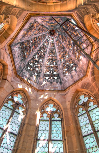 istock inside the tower of Gothic cathedral 153210644