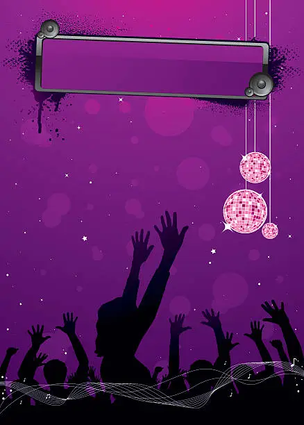 Vector illustration of Disco party background