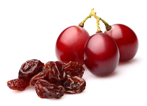 Grapes with raisins stock photo
