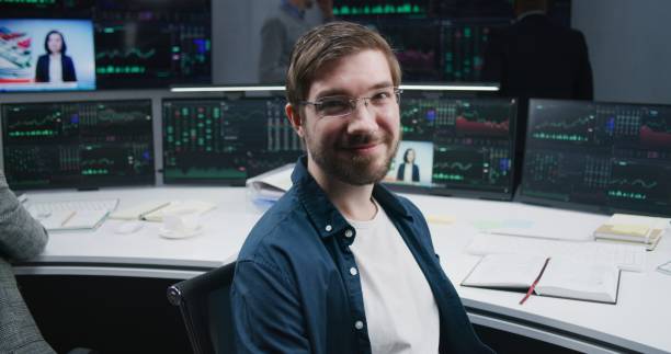 istock Male financial analyst looks at camera 1532134064