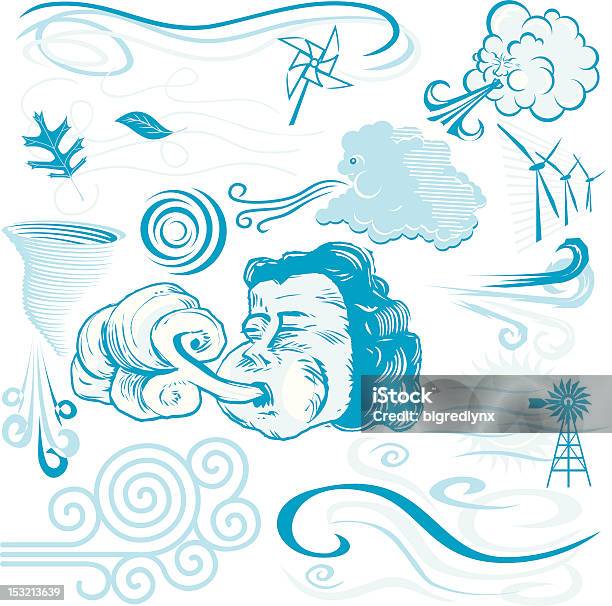 Design Elements Wind Stock Illustration - Download Image Now - Abstract, Cartoon, Cloud - Sky