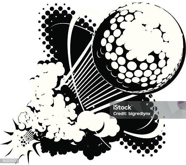 Sonic Boom Golf Ball Stock Illustration - Download Image Now - Golf, Exploding, Black And White