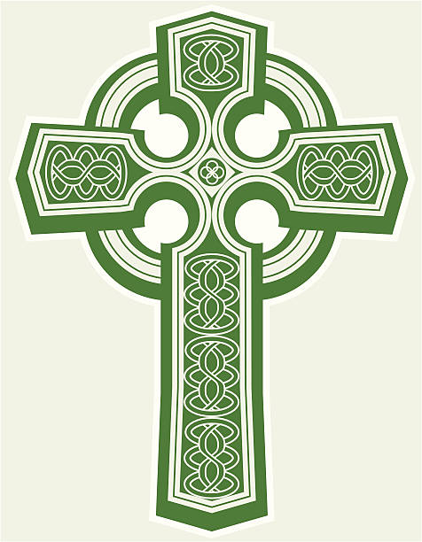 ilustraciones, imágenes clip art, dibujos animados e iconos de stock de cruz celta - celtic cross