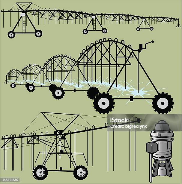 Center Pivot Irrigation Stock Illustration - Download Image Now - Irrigation Equipment, Agriculture, Clip Art