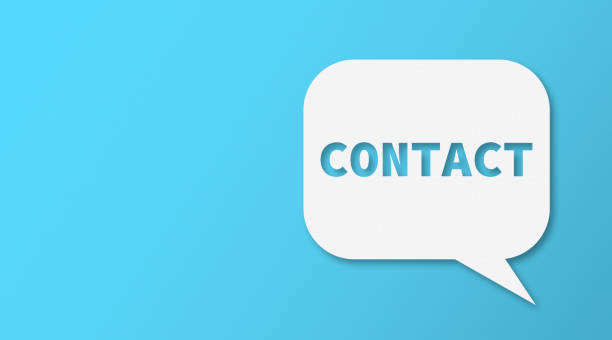 istock Contact and Speech Bubbles with Copy Space On Blue Cardboard Background 1532150268
