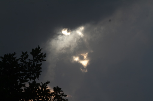 a pareidolia in a cloudy sky