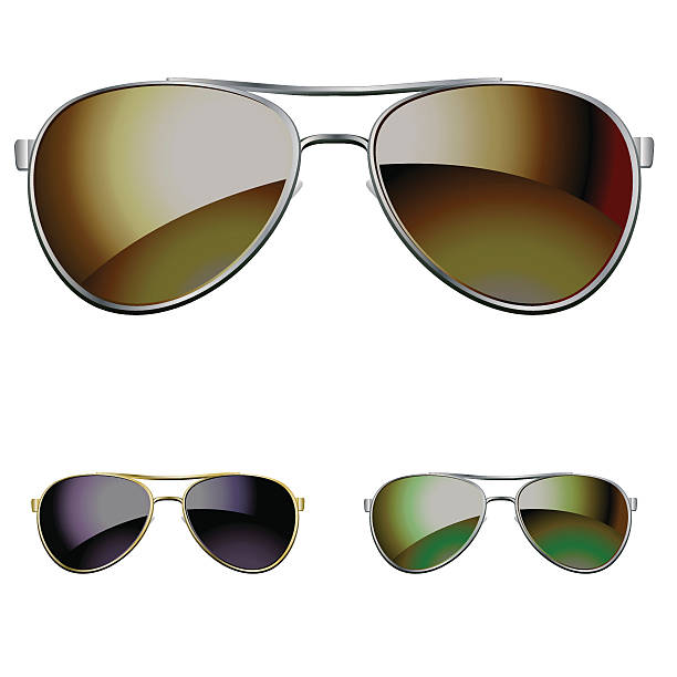 sonnenbrille - aviator glasses stock-grafiken, -clipart, -cartoons und -symbole