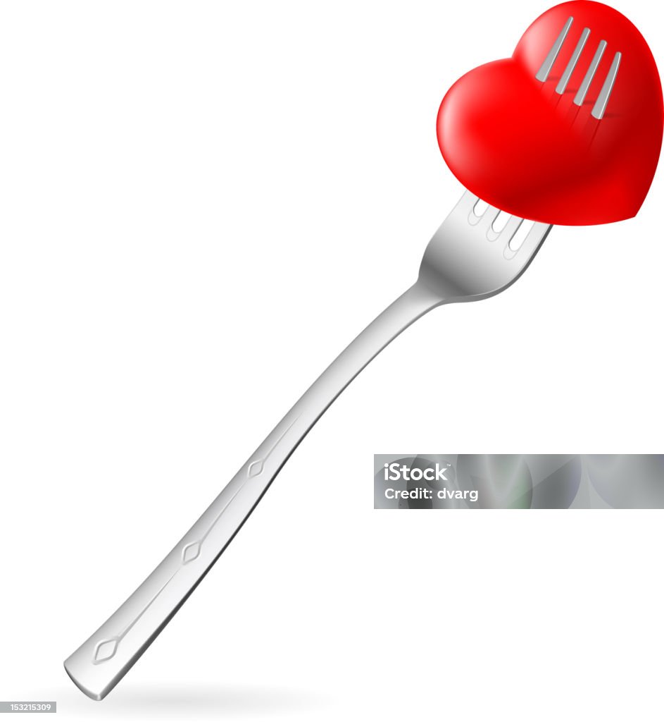Fork in Herz - Lizenzfrei Design Vektorgrafik