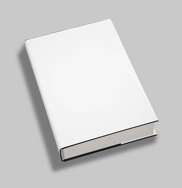 Blank book cover w clipping path stock photo