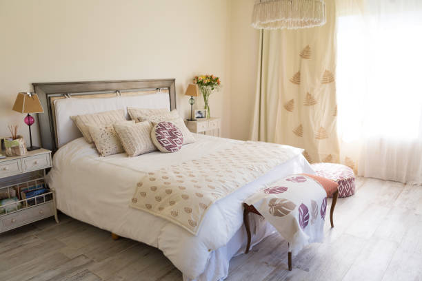 istock Decorated bedroom at rural hotel 1532197771