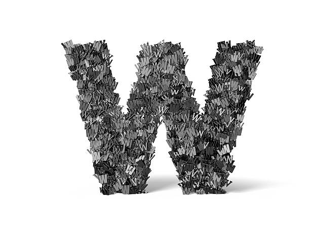 Capital Letter W Built From Ws Stock Photo - Download Image Now
