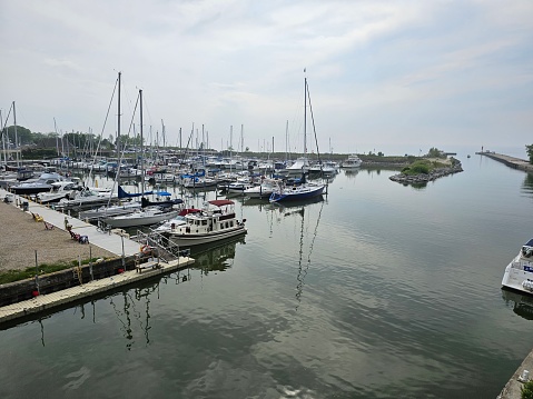 Kincardine Marine Yacht boats Huron Lake Ontario Canada Landscape