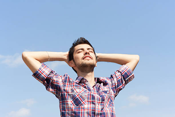 istock Young happy man smilling and dreaming 153231160
