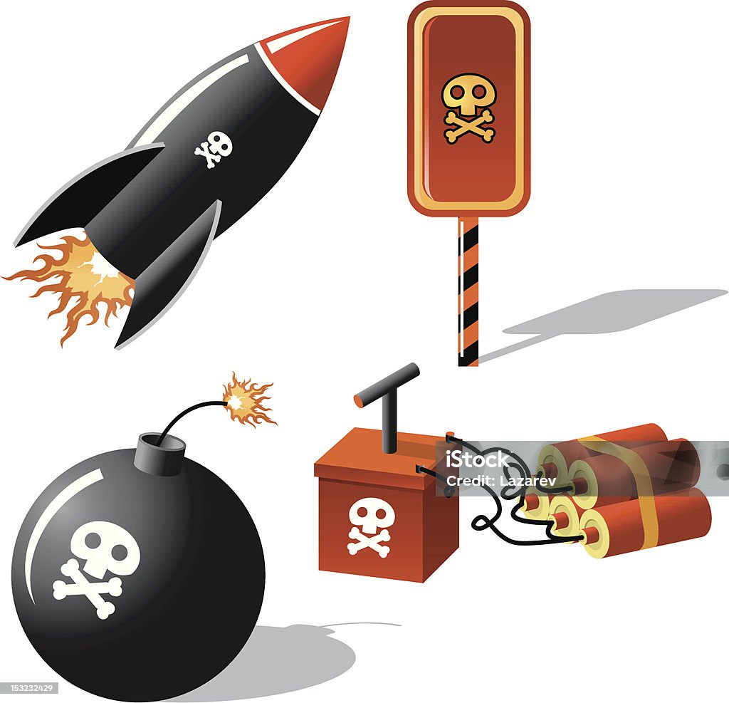 Explosive Explosive bombs Aggression stock vector