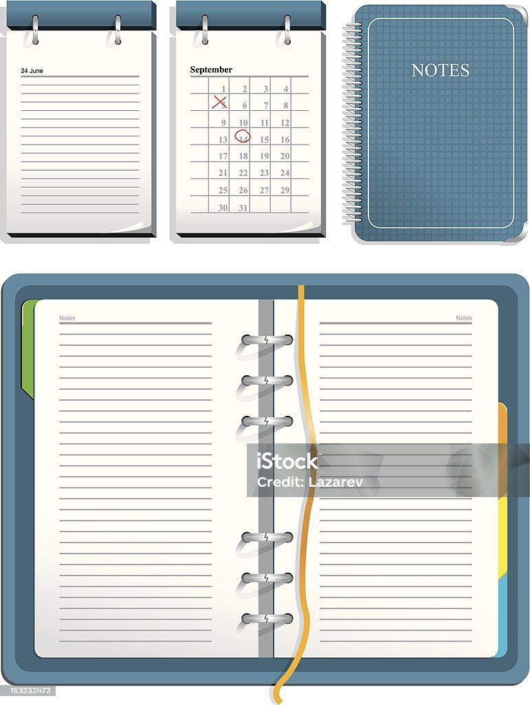 Kalender und notebook - Lizenzfrei Today - englischer Begriff Vektorgrafik