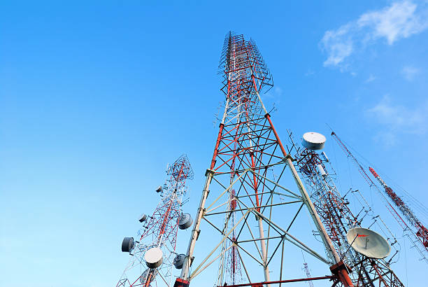 Telecommunication tower stock photo