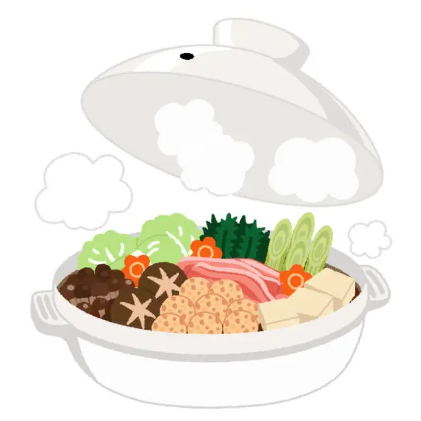 Vector illustration of A one-pot meal