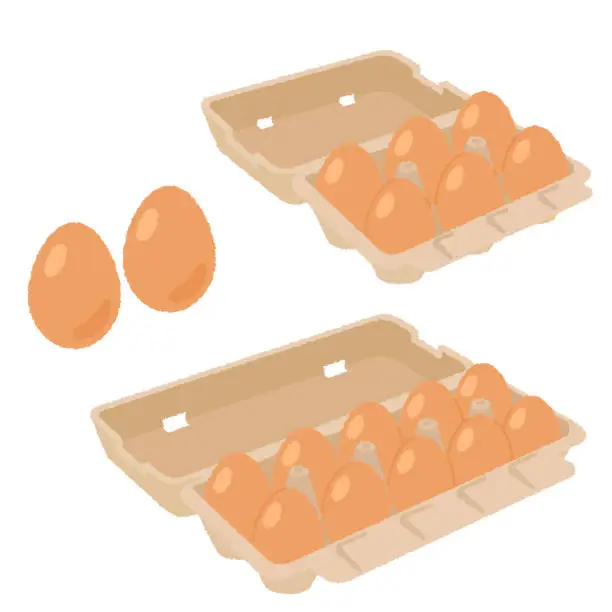 Vector illustration of Eggs (brown)