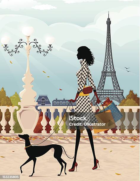 ショッピングのパリ秋 - パリのベクターアート素材や画像を多数ご用意 - パリ, 女性, ハイヒール