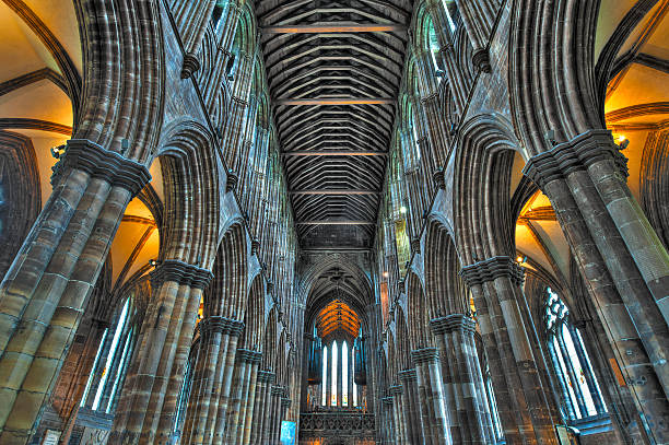 catedral de st mungo em glasgow - ribbed vaulting imagens e fotografias de stock