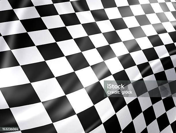 Racing Flag Stock Photo - Download Image Now - Checkered Flag, Flag, Black And White