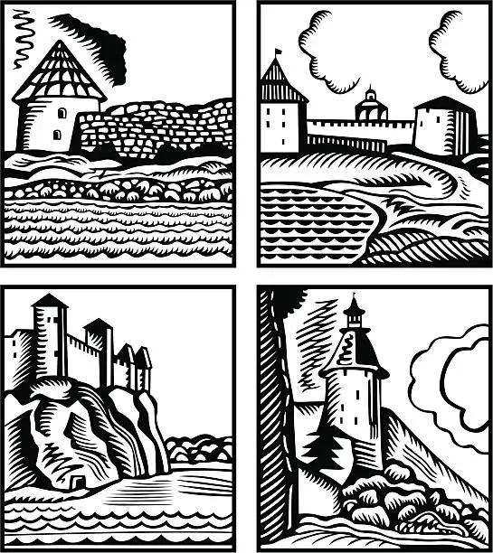 Vector illustration of Castle