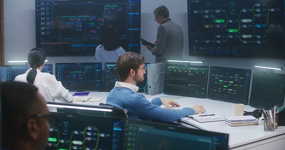 Control room of a russian nuclear power generation plant