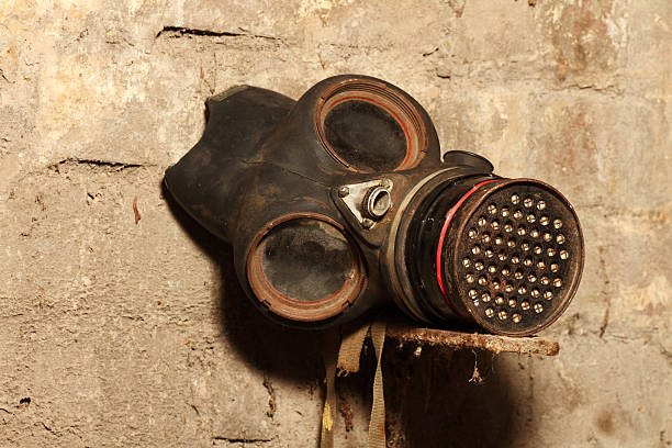 istock Gas Mask in basement. 153237499