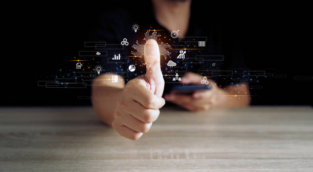istock Internet Digital Change ManagementAccess to Bigdata Technologies and Strategies for Business Process Automation, Operations and Customer Service Management, Intelligent Industry Cloud Computing. 1532384493