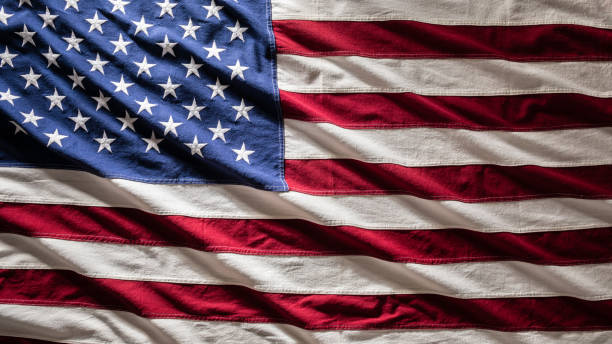 US flag texture. 4th of July and other USA holidays background stock photo