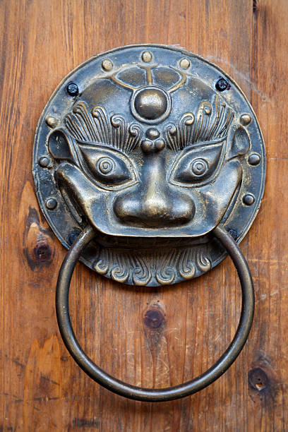 istock Chinese unicorn door knob 153250902