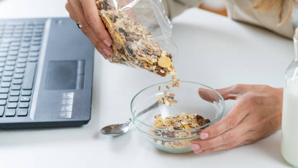 istock Healthy Eating at Work with Nutritious Muesli Preparation 1532535980