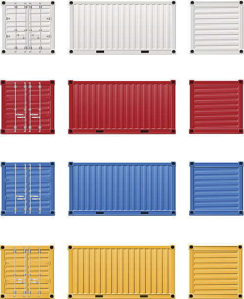 cargo container vector illustration vector art illustration