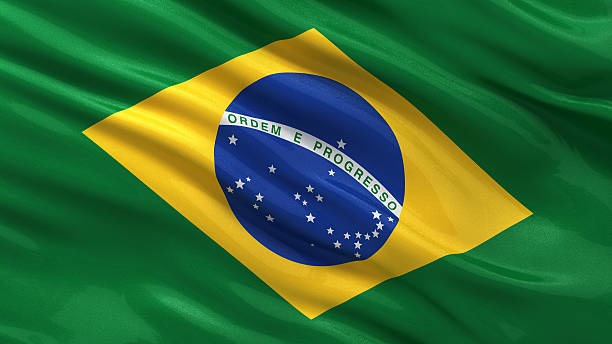 브라질 플래깅 - 브라질 국기 뉴스 사진 이미지