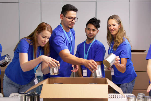 istock Food Bank Humanitarian Aid In Donation Boxes 1532565249