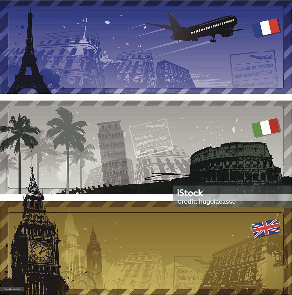 Podróży baner - Grafika wektorowa royalty-free (Kartka pocztowa)