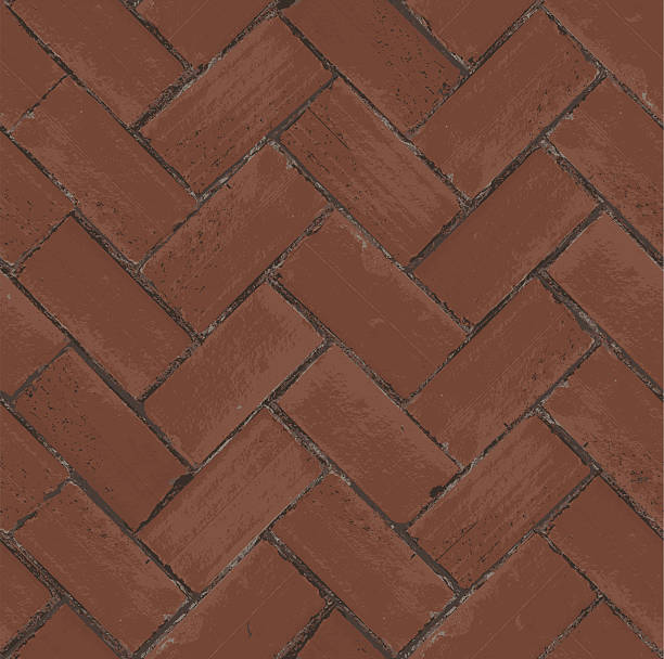 Seamless Herringbone Brick Pattern Seamless brick pattern. Bricks are separately grouped and arranged in a herringbone pattern. herringbone stock illustrations