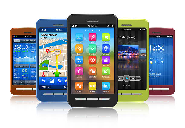 istock Set of touchscreen smartphones 153259436
