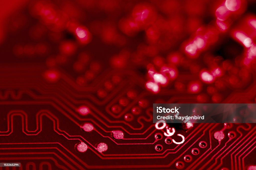 Macro shot of Electronic Circuit Board representing modern technology  Backgrounds Stock Photo
