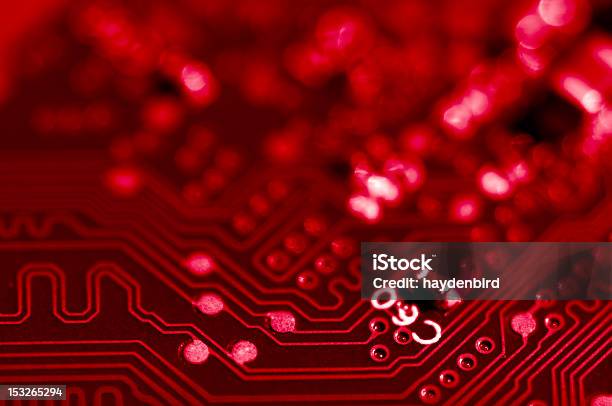 Macro Shot Of Electronic Circuit Board Representing Modern Technology Stock Photo - Download Image Now