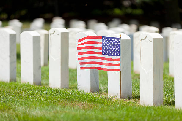 Military graves Military section at Lexington National Cemetery in Lexington, Kentucky national cemetery stock pictures, royalty-free photos & images