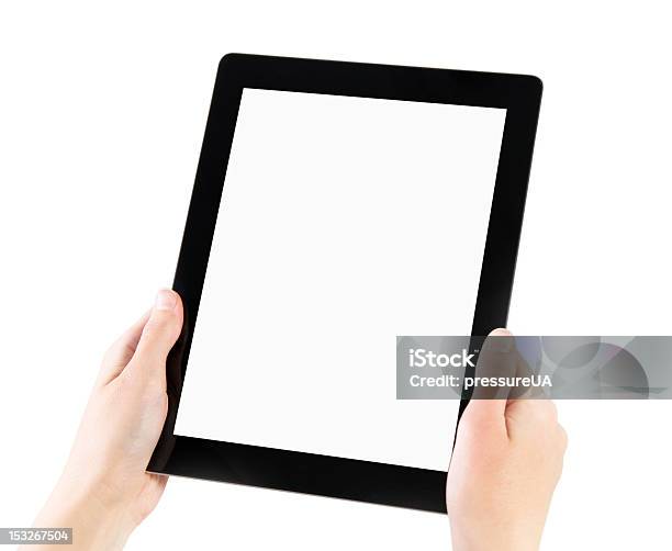Przytrzymanie Puste Tablet Pc - zdjęcia stockowe i więcej obrazów Białe tło - Białe tło, Biały, Cyfrowy wyświetlacz