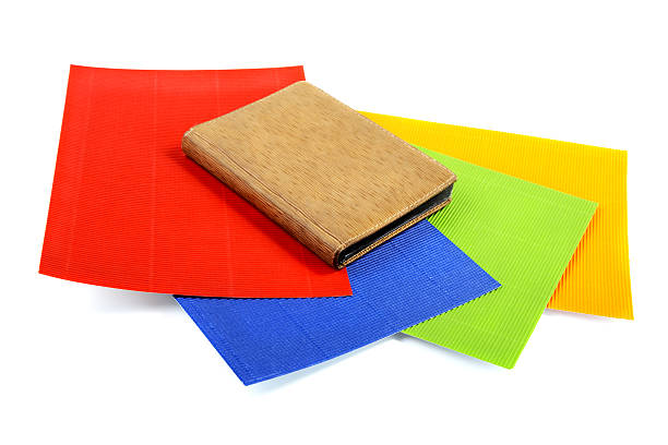 istock Notebook on sheets of the goffered cardboard 153267865