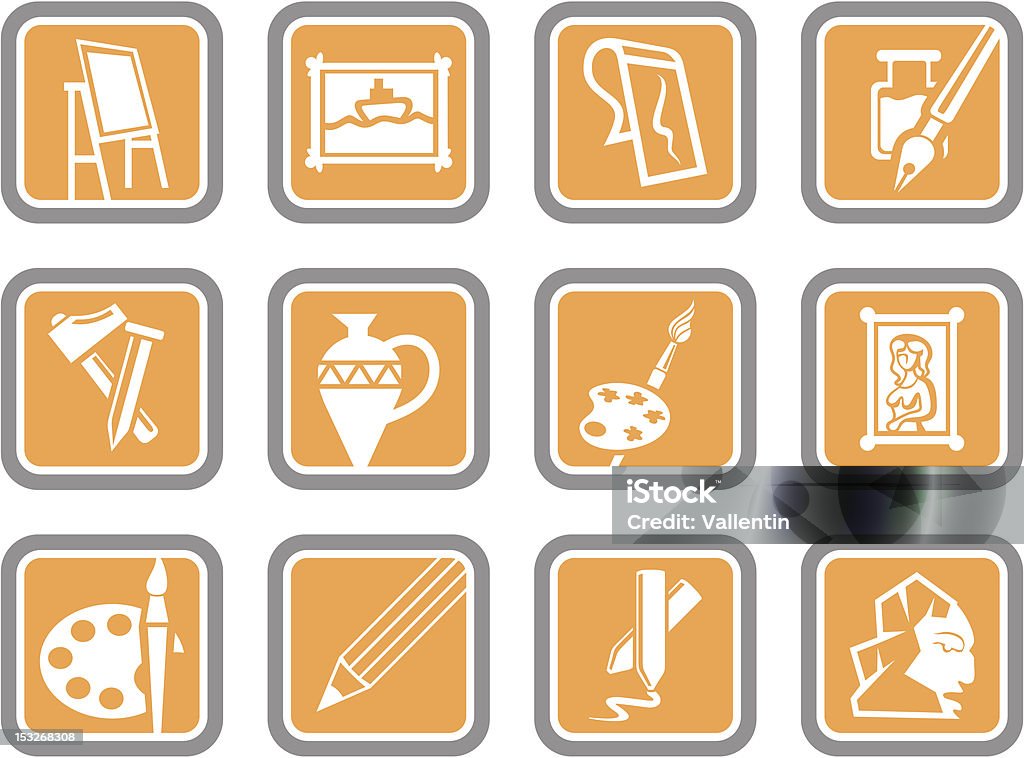 Vectorfinearts Vector Icons Fine Arts Stock Illustration - Download Image Now - Fine ...